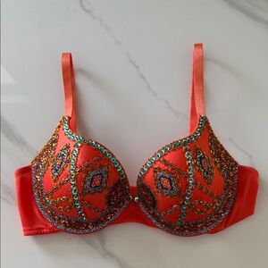 Marciano Vibrant Orange Embellished Bra